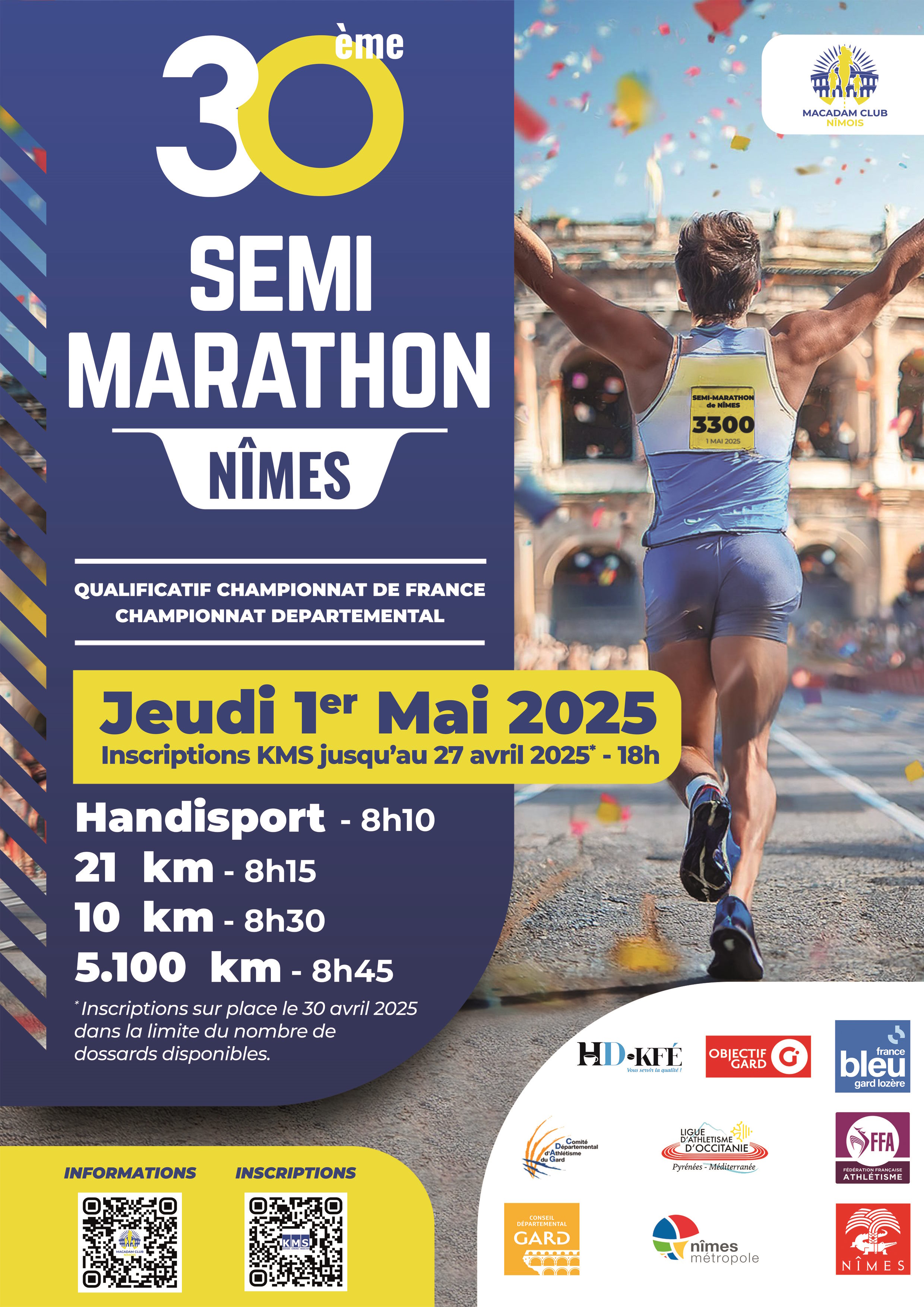 5.100Km, 10Km et Semi Marathon de Nimes